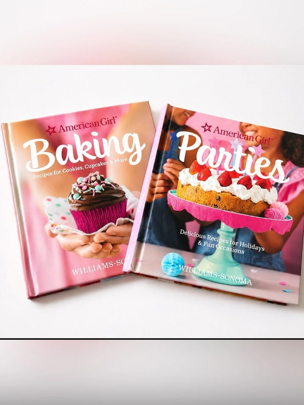 American Girl Williams Sonoma Baking Parties 2 Cookbook Lot Kids Recipes